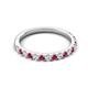 5 - Kalina 0.28 ctw Ruby and Natural Diamonds 18 Stone Wedding Band 