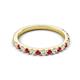 5 - Kalina 0.28 ctw Ruby and Natural Diamonds 18 Stone Wedding Band 