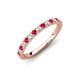 4 - Kalina 0.28 ctw Ruby and Natural Diamonds 18 Stone Wedding Band 