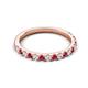 5 - Kalina 0.28 ctw Ruby and Natural Diamonds 18 Stone Wedding Band 