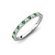 4 - Kalina 0.28 ctw Green Garnet and Natural Diamonds 18 Stone Wedding Band 