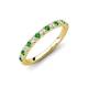 4 - Kalina 0.28 ctw Green Garnet and Natural Diamonds 18 Stone Wedding Band 