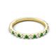 5 - Kalina 0.28 ctw Green Garnet and Natural Diamonds 18 Stone Wedding Band 