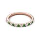 5 - Kalina 0.28 ctw Green Garnet and Natural Diamonds 18 Stone Wedding Band 