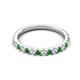 5 - Kalina 0.28 ctw Green Garnet and Natural Diamonds 18 Stone Wedding Band 