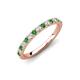 4 - Kalina 0.28 ctw Green Garnet and Natural Diamonds 18 Stone Wedding Band 
