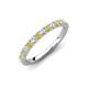 4 - Kalina 0.32 ctw Yellow Diamond and Natural Diamonds 18 Stone Wedding Band 
