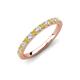 4 - Kalina 0.32 ctw Yellow Diamond and Natural Diamonds 18 Stone Wedding Band 