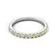 5 - Kalina 0.32 ctw Yellow Diamond and Natural Diamonds 18 Stone Wedding Band 