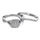 4 - Maisie  Prima 0.62 ctw Lab Grown Diamond (3.80 mm) Halo Bridal Set Ring 