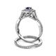 5 - Maisie  Prima 0.63 ctw Blue Sapphire (3.80 mm) Halo Bridal Set Ring 