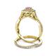 5 - Maisie  Prima 0.63 ctw Pink Sapphire (3.80 mm) Halo Bridal Set Ring 
