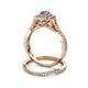 5 - Maisie  Prima 0.62 ctw Tanzanite (3.80 mm) Halo Bridal Set Ring 