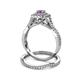 5 - Maisie  Prima 0.60 ctw Amethyst (3.80 mm) Halo Bridal Set Ring 