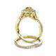 5 - Maisie  Prima 0.60 ctw Citrine (3.80 mm) Halo Bridal Set Ring 