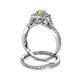 5 - Maisie  Prima 0.65 ctw Peridot (3.80 mm) Halo Bridal Set Ring 