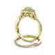 5 - Maisie  Prima 0.65 ctw Peridot (3.80 mm) Halo Bridal Set Ring 
