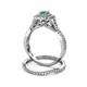 5 - Maisie  Prima 0.60 ctw Emerald (3.80 mm) Halo Bridal Set Ring 