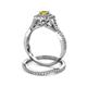 5 - Maisie  Prima 0.63 ctw Yellow Sapphire (3.80 mm) Halo Bridal Set Ring 