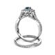 5 - Maisie  Prima 0.62 ctw Blue Diamond (3.80 mm) Halo Bridal Set Ring 