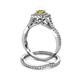 5 - Maisie  Prima 0.62 ctw Yellow Diamond (3.80 mm) Halo Bridal Set Ring 