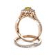 5 - Maisie  Prima 0.62 ctw Yellow Diamond (3.80 mm) Halo Bridal Set Ring 