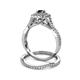 5 - Maisie  Prima 0.63 ctw Black Diamond (3.80 mm) Halo Bridal Set Ring 
