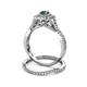 5 - Maisie  Prima 0.61 ctw London Blue Topaz (3.80 mm) Halo Bridal Set Ring 