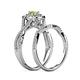 6 - Maisie  Prima 0.62 ctw Yellow Diamond (3.80 mm) Halo Bridal Set Ring 