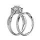 6 - Maisie  Prima 0.62 ctw Lab Grown Diamond (3.80 mm) Halo Bridal Set Ring 