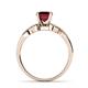 5 - Serene Ruby and Diamond Bridal Set Ring 