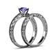 5 - Rachel 0.80 ct Classic Iolite (6.50 mm) Solitaire Bridal Set Ring  