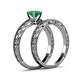5 - Rachel 0.80 ct Classic Emerald (6.00 mm) Solitaire Bridal Set Ring  