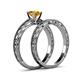 5 - Rachel 0.87 ct Classic Citrine (6.50 mm) Solitaire Bridal Set Ring  