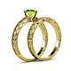5 - Rachel 1.10 ct Classic Peridot (6.50 mm) Solitaire Bridal Set Ring  