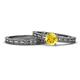 1 - Rachel 0.95 ct Classic Yellow Sapphire (6.00 mm) Solitaire Bridal Set Ring  