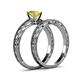 5 - Rachel 0.95 ct Classic Yellow Sapphire (6.00 mm) Solitaire Bridal Set Ring  