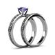 5 - Maren 0.80 ct Classic Iolite Solitaire Bridal Set Ring  