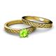 6 - Maren 1.10 ct Classic Peridot Solitaire Bridal Set Ring  
