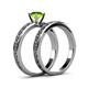 5 - Maren 1.10 ct Classic Peridot Solitaire Bridal Set Ring  