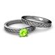 6 - Maren 1.10 ct Classic Peridot Solitaire Bridal Set Ring  