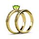 5 - Maren 1.10 ct Classic Peridot Solitaire Bridal Set Ring  