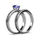 5 - Maren 0.92 ct Classic Tanzanite Solitaire Bridal Set Ring  