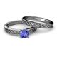 6 - Maren 0.92 ct Classic Tanzanite Solitaire Bridal Set Ring  