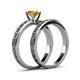 5 - Maren 0.87 ct Classic Citrine Solitaire Bridal Set Ring  