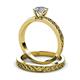 4 - Maren 1.00 ct GIA Certified Natural Classic Diamond Solitaire Bridal Set Ring  