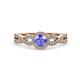 2 - Keyara 1.10 ctw Tanzanite Accented Natural Diamonds Halo Bridal Set Ring  