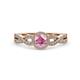 2 - Keyara 1.10 ctw Pink Tourmaline Accented Natural Diamonds Halo Bridal Set Ring  