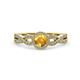 2 - Keyara 1.10 ctw Citrine Accented Natural Diamonds Halo Bridal Set Ring  