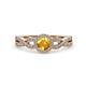 2 - Keyara 1.10 ctw Citrine Accented Natural Diamonds Halo Bridal Set Ring  
